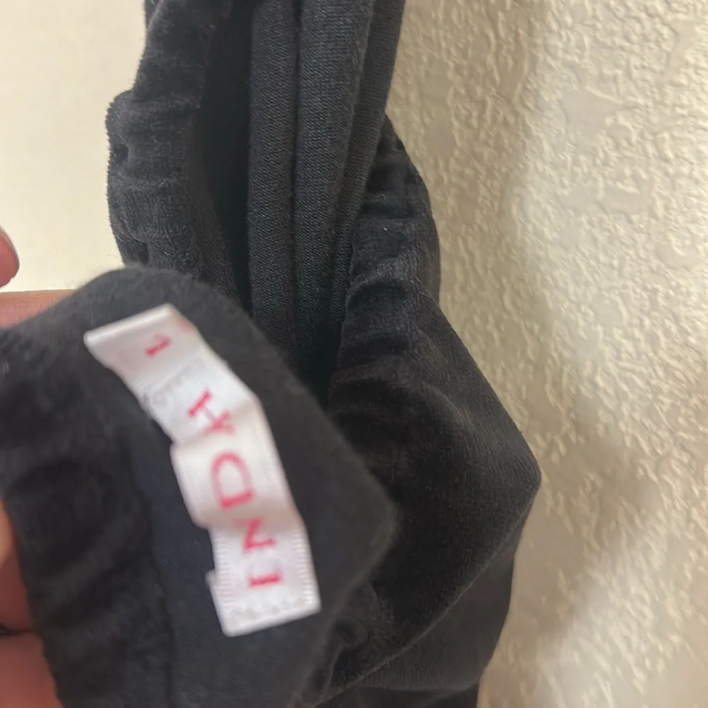 Indah Revolve womans black terry cloth halter mini Dress Size L - Picture 5 of 5